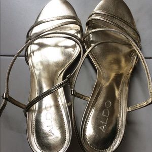 Gold Heeled Sandals